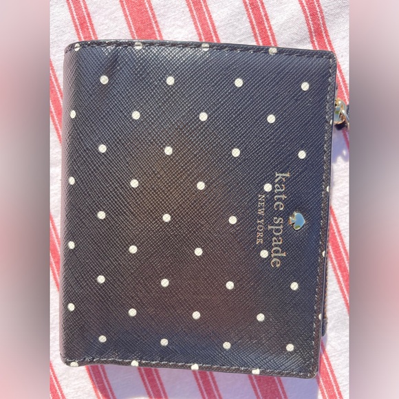 Kate Spade black-and-white polkadot small wallet - Picture 2 of 5